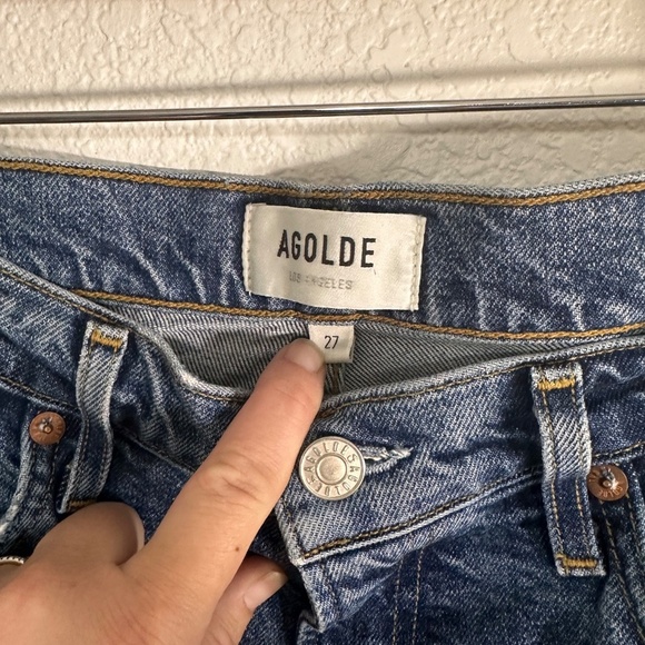 Agolde Toni Mid Rise Straight Jeans 27 - Picture 3 of 8